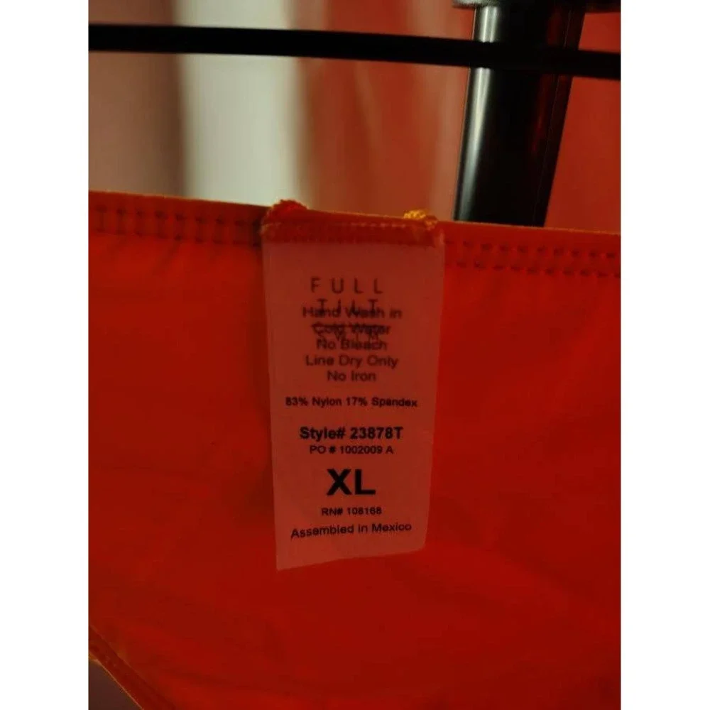 Full Tilt Orange Tie Side Bikini Bottoms Swimsuit Women's‎ XL